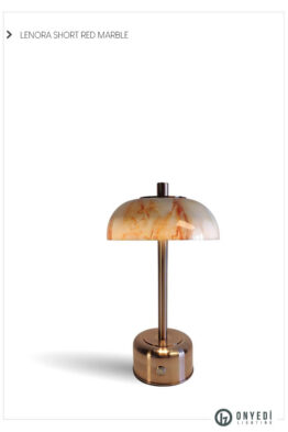 Lenora Short Marble Şarjlı Masa Lambası