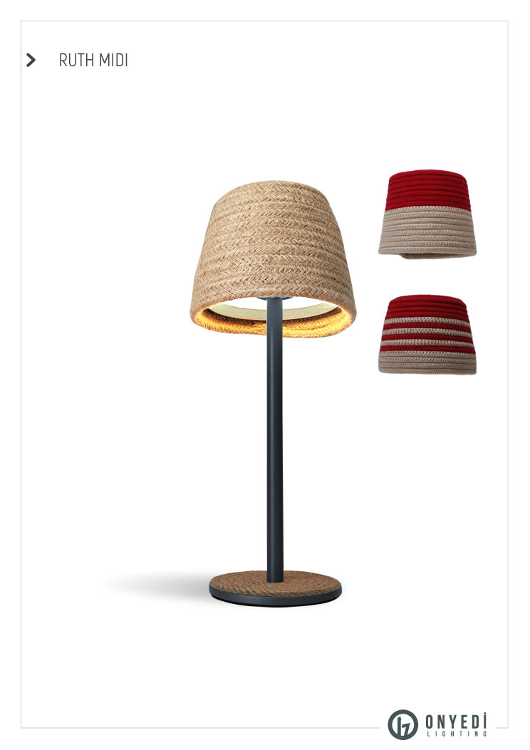 Ruth midi Şarjlı Masa Lambası01