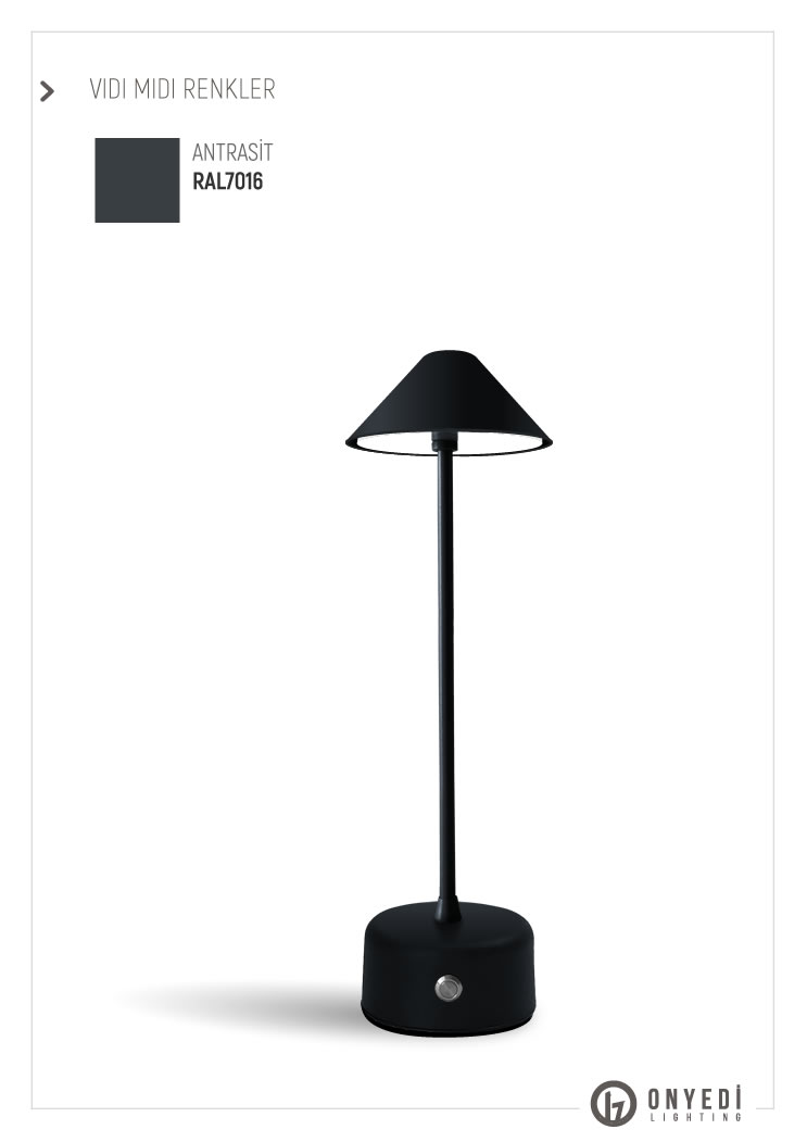 Vidi Midi Şarjlı Masa Lambası02